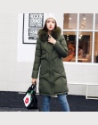 2018 zima kobiety płaszcz z kapturem futra kołnierz zagęścić ciepłe długa kurtka kobiet plus size 3XL kurtki parka panie chaquet