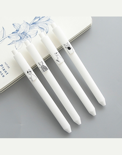 6 sztuk/partia Śliczne długopis żelowy Japoński kot kreskówka konstrukcja Trójkąta 0.5mm długopis czarny kolor szkoła długopisy 