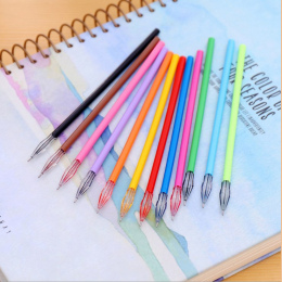6 sztuk/partia 0.38mm Kolorowe Kreatywny Długopisy Żelowe Wkładem Szkoły Biurowymi Papelaria Długopis Reklamowy Długopis Escolar