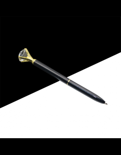 Kawaii Długopis Duży Klejnot Metalowy Długopis Z Dużym Diament Niebieski I Czarny Magiczne Pióro Moda Szkoła Biurowy