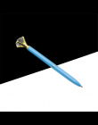 Kawaii Długopis Duży Klejnot Metalowy Długopis Z Dużym Diament Niebieski I Czarny Magiczne Pióro Moda Szkoła Biurowy