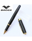 W całości z Metalu Baoer 388 roller długopis 0.5mm Średni refill Złota Klip Czarny/Sliver/Matowy rollerball biurowe pióro Biznes