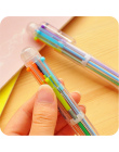 2 Sztuk/partia 6 w 1 kolory napełniania Długopis kreatywnych pisanie kolorowe multi color słodkie Długopis biurowe szkoła papier