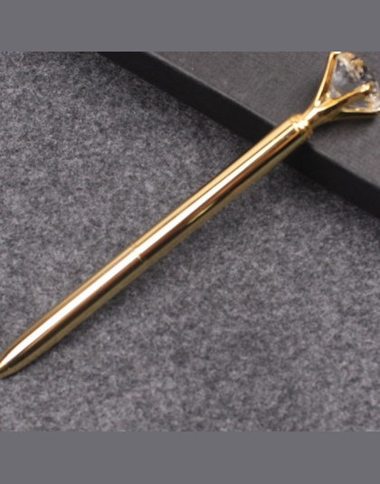 Kawaii Carat Kryształ Długopis Duży Klejnot Metalu Z Duży Diament Magiczne Pióro Moda Szkolne Materiały Biurowe Prezent Na Boże 