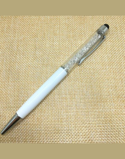1 sztuk Kreatywnych Kryształ Pen Diament Długopisy Biurowe Długopis Rysik Dotykowy Długopis 11 Kolory Tłustej Czarny Wkład 0.7mm