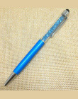 1 sztuk Kreatywnych Kryształ Pen Diament Długopisy Biurowe Długopis Rysik Dotykowy Długopis 11 Kolory Tłustej Czarny Wkład 0.7mm