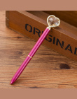 Kawaii Krystalicznie Długopis Moda Dziewczyna kształt Serca Duży Diament Metal Pen Materiał Escolar Bolis Nowość Szkoły Escolare