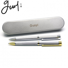 Guoyi marka Z090 new arrival 0.7mm stalówka stali kolor i złota metalowy długopis Biurowe Wysokiej Jakości Szkoła papiernicze pr