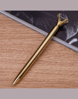 1 SZTUK Kawaii Długopis Duży Klejnot Metalowy Długopis Z duży Diament Niebieski I Czarny Magiczne Pióro Moda Szkoła Biurowe mate
