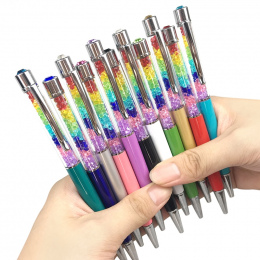 13 Kolorowe Kryształ Długopis Mody Twórczej Stylus dla Pisanie Biurowe Biurowe i Szkolne Długopis Długopis Czarny Niebieski 1.0m