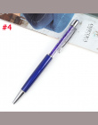 18 Kolory Kryształ Długopis Mody Twórczej Stylus dla Pisanie Biurowe Biurowe i Szkolne Długopis Długopis Czarny Niebieski 1.0mm
