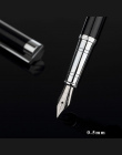 Jinhao Klasyczny Czarny i Srebrny Pióro z 0.5mm Iridium Nib Najlepszy Biznes Prezent Metalowe Pióro Atrament Długopisy Darmowe w