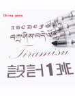 Jinhao 990 Transparent white Angielski kaligrafii Kaczy Dziób równoległe Art pen kwiat ciała Płaskie Nib Tybetański Arabski Wiec