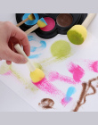 4 sztuk/zestaw Kid Gąbka Pędzla Farba Oryginalny Drewniany Uchwyt Malowanie Graffiti, Wczesne Zabawki DIY Art Supplies Prezenty