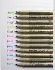 12 pc kolory 1.5 Szkic Mikro szczotka Kaligrafia malowanie Igły Długopis dla Cartoon Rysunek Sztuka