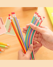 Artykuły biurowe miękki ołówek z gumką kolorowy niewymienny suchy giętki do szkoły do pracy