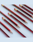 10 sztuk/partia Czerwony drewniane ołówki HB ołówek z gumką głowy Mirui Piśmienne
