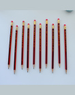 10 sztuk/partia Czerwony drewniane ołówki HB ołówek z gumką głowy Mirui Piśmienne