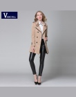 Vangull 2017 new fashion designer marki klasyczny europejski trencz khaki czarny pokój łuszcz kobiety pea coat real zdjęcia