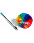 Śliczne 0.5mm Plastikowe Długopis Żelowy Kolorowe Rainbow Pluszowe Pióro Wieczne Podpisanie Czarny Tusz Kolorowy Długopis Biurow