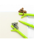 2 sztuk/partia Słodkie Koala Długopisy Żelowe Black ink 0.5mm Koreański Piśmienne Kreskówki Zwierząt Biuro Długopis Szkolne Prez