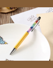 11 SZTUK Kreatywnych Kryształ Pen Diament Długopisy Biurowe Długopis Rysik Dotykowy Długopis 11 Kolory Tłustej Czarny/Niebieski 