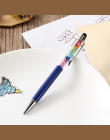 11 SZTUK Kreatywnych Kryształ Pen Diament Długopisy Biurowe Długopis Rysik Dotykowy Długopis 11 Kolory Tłustej Czarny/Niebieski 