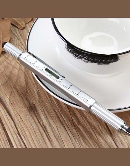 GENKKY Nowy Przyjazd kawaii Długopis Śrubokręt Ruler Narzędzie Spirit Level z góry i skala wielofunkcyjne 5 w 1 metal długopis