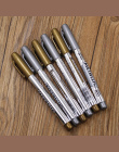 1 sztuk DIY Metal Wodoodporna Farba Marker Permanentny Sharpie Długopisy Złota I Srebra 1.5mm Materiały Studenckie Rękodzieło Ma