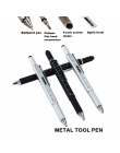 GENKKY 2017 New Arrival Długopis Śrubokręt Ruler Narzędzie Spirit Level z góry i skala wielofunkcyjne 5 w 1 Metal długopis