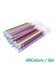 48 Sztuk 48 kolory ZESTAW flash długopis żelowy wyróżnienia napełniania kolor pełnej shinning malowanie długopis Wkłady wkłady S