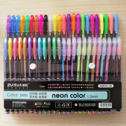24/36/48 kolory 1.0mm Długopisy Żelowe Zestaw Metalowe Pastelowe Neon Glitter Rysunek Szkic Pióra Koloru Manga markery Szkoła Pa