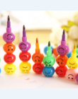 Szczęśliwy Rysunek Śliczne 7 Kolory Stacker Swap Smiley Face Kredki Kolor Wody Długopisy dla Dzieci Prezent Niebieski Zielony Żó
