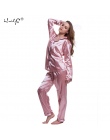 Kobiet Silk Satin Piżamy Piżamy Zestaw Z Długim Rękawem Piżamy Piżama Piżamy Garnitur Kobiet Snu Dwuczęściowy Zestaw Loungewear 
