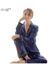 Kobiet Silk Satin Piżamy Piżamy Zestaw Z Długim Rękawem Piżamy Piżama Piżamy Garnitur Kobiet Snu Dwuczęściowy Zestaw Loungewear 