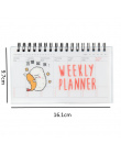 Śliczne Kawaii Cartoon Tygodniowy Planner 50 stron Coil Notebook Porządku Obrad Filofax Dla Dzieci Prezent Piękny Piśmienne Pami