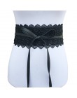 Badinka 2019 nowy czarny biały szeroki gorset koronki pas kobiet Self Tie Obi Cinch pas pasy dla kobiet suknia ślubna pas w tali