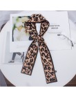 2019 nowy Leopard szalik z wzorem kobiety szalik Skinny jedwabny szal mały uchwyt torba wstążki kobiet szalik szale na głowę i o