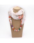 RUNMEIFA wielu stylu dekoracyjna biżuteria naszyjnik żywica naszyjnik z koralików szalik kobiet chustki na szyję Femme szale na 