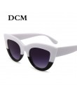 DCM w stylu Vintage okulary przeciwsłoneczne damskie Cat eye okulary Retro okulary przeciwsłoneczne damskie różowy lustro okular