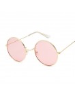 2019 Retro okrągły różowy okulary przeciwsłoneczne damskie marka projektant okulary przeciwsłoneczne dla kobiet stop lustro kobi