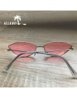 KUJUNY kobiety Cat Eye okulary przeciwsłoneczne słodkie Sexy marka dizajnerskie okulary lato Retro mała ramka czarny czerwony Ca