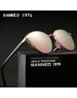 Zakazane 1976 luksusowe kobiet okularów przeciwsłonecznych mody okrągłe panie rocznika Retro marka projektant ponadgabarytowych 