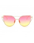 ZUCZUG okulary przeciwsłoneczne damskie luksusowe Cat eye marka projekt lustro płaskie złota róża rocznika Cateye modne okulary 