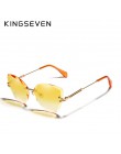 KINGSEVEN projekt mody pani okulary przeciwsłoneczne 2019 bez oprawek kobiet okulary przeciwsłoneczne w stylu Vintage rama ze st