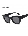 Nowe modne okulary w stylu retro kobiety marka projektant Vintage Cat Eye czarne okulary przeciwsłoneczne damskie Lady UV400 ócu