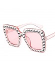 Oversize okulary najwyższej Rhinestone luksusowy gatunku projektanta okulary przeciwsłoneczne dla kobiet plac odcienie kobiety m