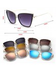 RBRARE ze stopu Cat Eye okulary przeciwsłoneczne damskie gradientu obiektyw okulary przeciwsłoneczne w stylu Vintage metalowe óc