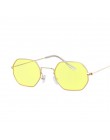 Z łbem sześciokątnym żółte okulary przeciwsłoneczne damskie Retro marka projektant klasyczne okulary przeciwsłoneczne dla womenL