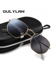Oulylan rocznika wielokąta okulary przeciwsłoneczne damskie męskie marka metalowa rama okulary przeciwsłoneczne damskie UV400 ko